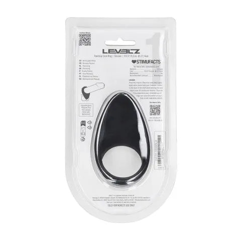 Shots Toys LEVELZ Teardrop Silicone Cock Ring Black