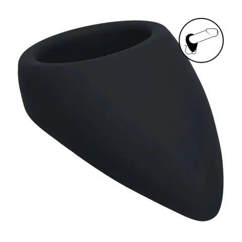 Shots Toys LEVELZ Teardrop Silicone Cock Ring Black