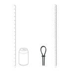 Shots Toys LEVELZ Wide Adjustable Silicone Lasso Cock Ring Black