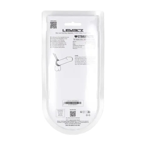 Shots Toys LEVELZ Wide Adjustable Silicone Lasso Cock Ring Black