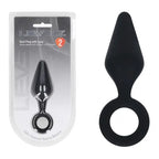 Shots Toys LEVELZ Silicone Anal Plug With Loop Black