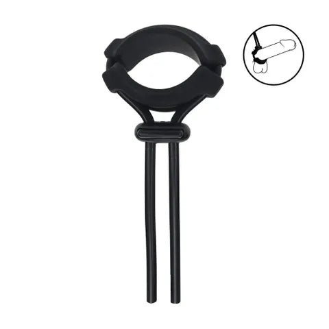Shots Toys LEVELZ Wide Detachable Lasso Cock Ring Black
