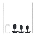 Shots Toys LEVELZ Silicone Weighted Anal Plug Training Set Of 3 Sizes Black
