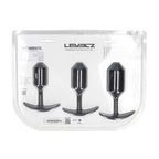 Shots Toys LEVELZ Silicone Weighted Anal Plug Training Set Of 3 Sizes Black