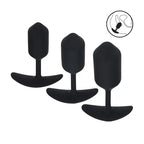 Shots Toys LEVELZ Silicone Weighted Anal Plug Training Set Of 3 Sizes Black