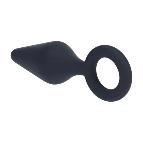 Shots Toys LEVELZ Silicone Anal Plug With Loop Black