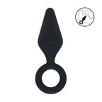 Shots Toys LEVELZ Silicone Anal Plug With Loop Black