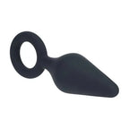 Shots Toys LEVELZ Silicone Anal Plug With Loop Black
