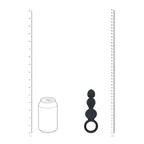 Shots Toys LEVELZ Beaded Silicone Anal Probe With Loop Black 15.3cm
