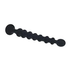 Shots Toys LEVELZ Ribbed Silicone Flared Anal Beads Black 26.7cm