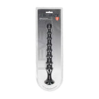Shots Toys LEVELZ Ribbed Silicone Flared Anal Beads Black 26.7cm