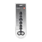 Shots Toys LEVELZ Beaded Silicone Anal Beads With Double Loop Black 24.5cm