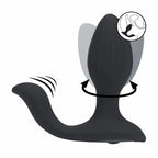 Shots Toys LEVELZ USB Rechargeable Vibrating & Rotating Anal Plug With Ball Stimulator Black 10.7cm