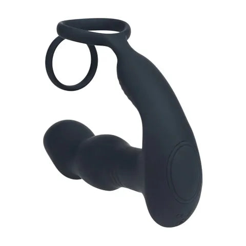 Shots Toys LEVELZ Remote Controlled Prostate Stimulator With Cock Ring Black