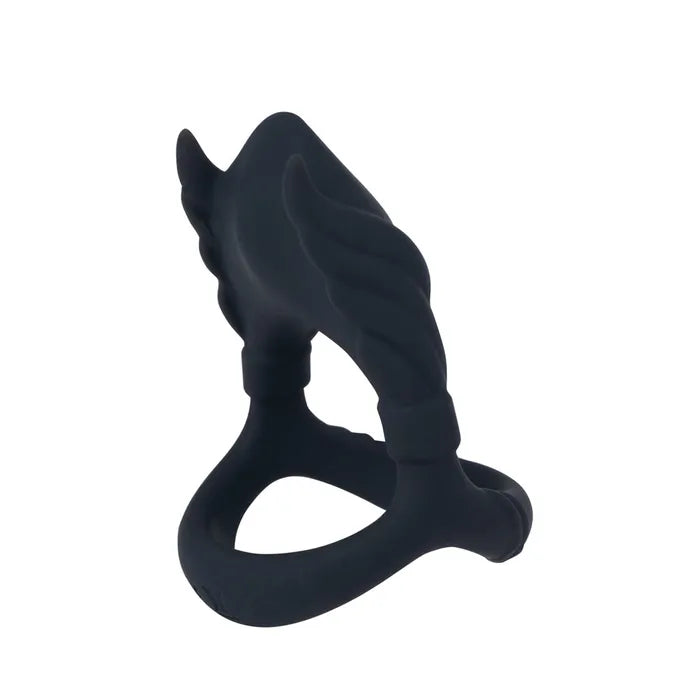 Maia ROCKY USB Rechargeable Vibrating Cock & Balls Ring Black