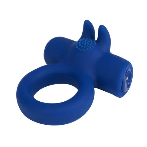 Maia HUXLEY USB Rechargeable Strong Vibrating Cock Ring Blue