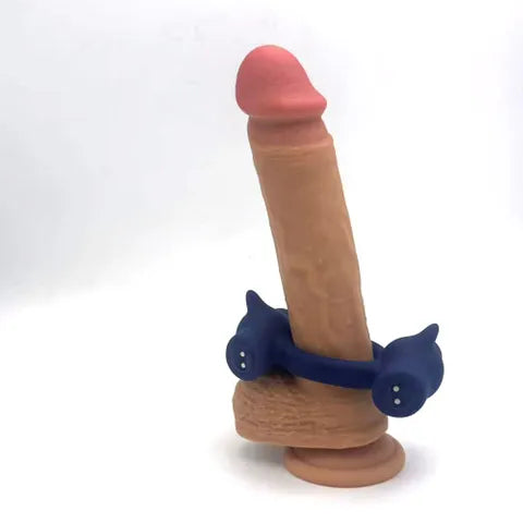 Maia RONAN USB Rechargeable Dual Vibrating Cock Ring Blue