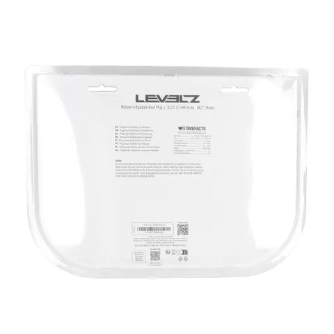 Shots Toys LEVELZ Ribbed Inflatable Anal Plug Black