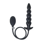 Shots Toys LEVELZ Beaded Inflatable Anal Plug Black
