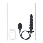Shots Toys LEVELZ Beaded Inflatable Anal Plug Black