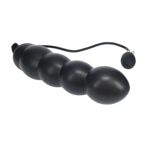 Shots Toys LEVELZ Beaded Inflatable Anal Plug Black