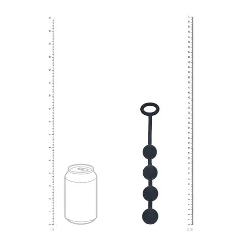 Shots Toys LEVELZ Round Silicone Anal Balls 20mm Black