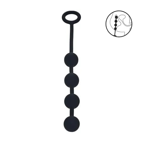Shots Toys LEVELZ Round Silicone Anal Balls 20mm Black