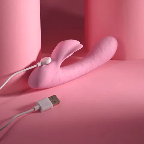 Playboy Pleasure RABBIT PARTY USB Rechargeable Rabbit Vibrator Pink 15.2cm