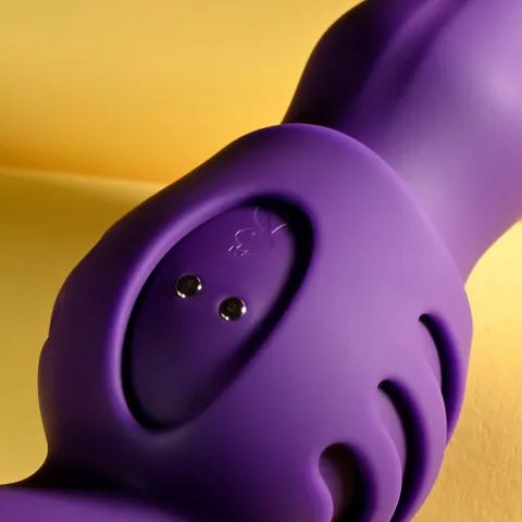 Playboy Pleasure WIGGLE IT USB Rechargeable Wiggling Vibrator Purple 23.9cm