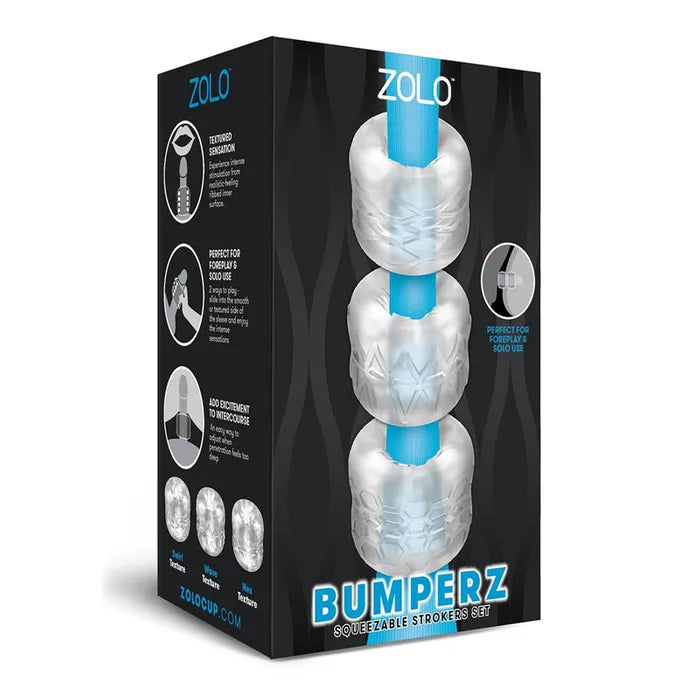 Zolo Bumperz Mini Blowjob Stroker Set Clear Zolo