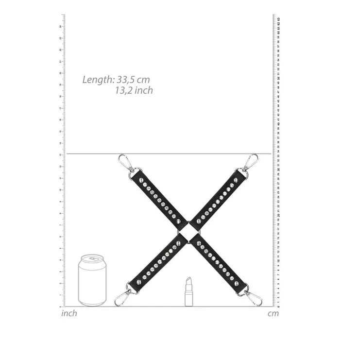 OUCH! Diamond Studded Hogtie Restraint Black Shots Toys