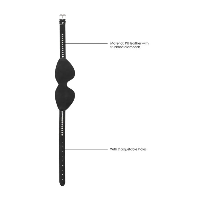 OUCH! Diamond Studded Eye Mask Black Shots Toys