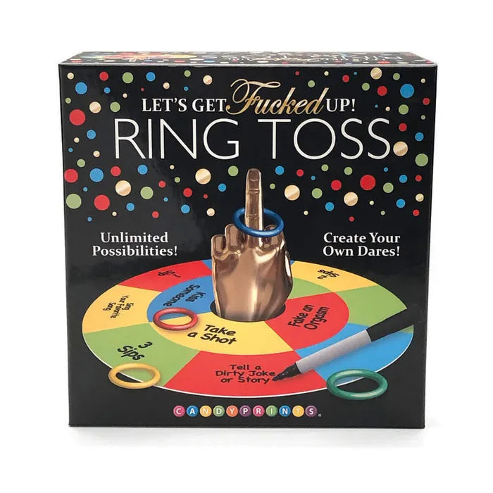 Little Genie Lets Get Fucked Up Ring Toss Adult Party Game Little Genie