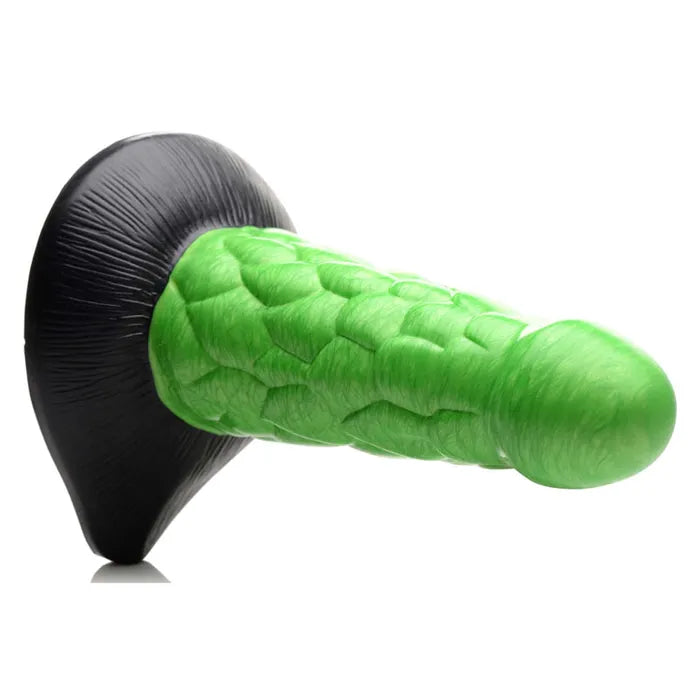 XR Brands Creature Cocks Radioactive Reptile Thick Scaly Silicone Dildo 19cm Green XR Brands