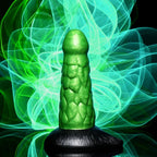 XR Brands Creature Cocks Radioactive Reptile Thick Scaly Silicone Dildo 19cm Green XR Brands