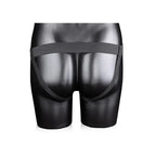 OUCH! Curved Hollow Strap-on - 8in/20cm - Gunmetal Grey 20 cm Hollow Strap-On Shots Toys