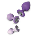 Pipedream Fantasy For Her Little Gems Trainer Set Butt Plugs With Jewel Bases Set Of 3 Sizes Pipedream