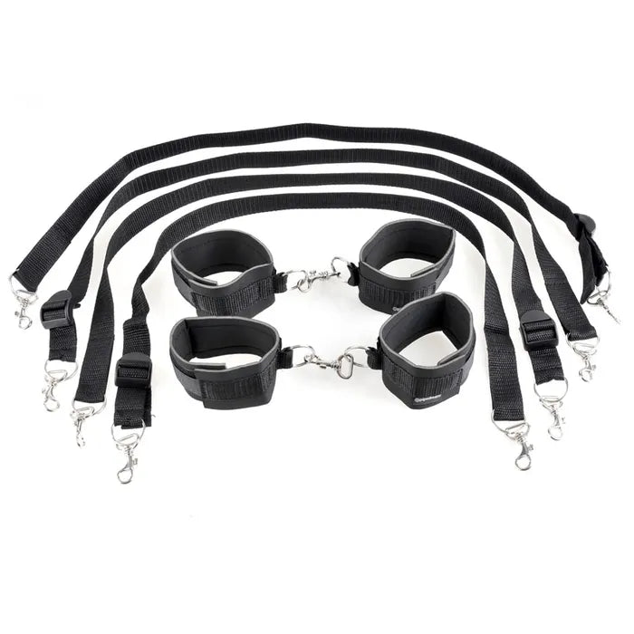 Fetish Fantasy Series Cuff & Tether Set Restraints Black Pipedream