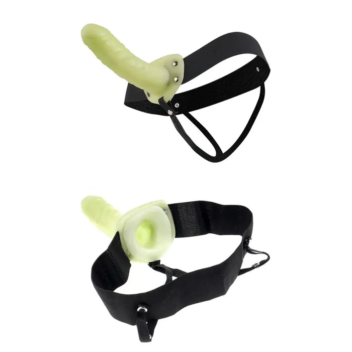Pipedream Fetish Fantasy Series For Him Or Her Glow in the Dark Hollow Strap On 6 Inch Pipedream