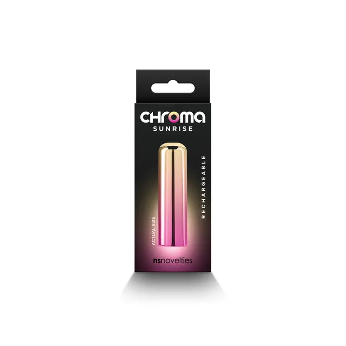 NS Novelties Chroma Sunrise USB Rechargeable Bullet Vibrator Small Pink / Gold NS Novelties