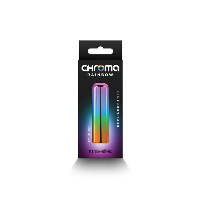 NS Novelties Chroma Rainbow USB Rechargeable Bullet Vibrator Small Metallic Rainbow NS Novelties