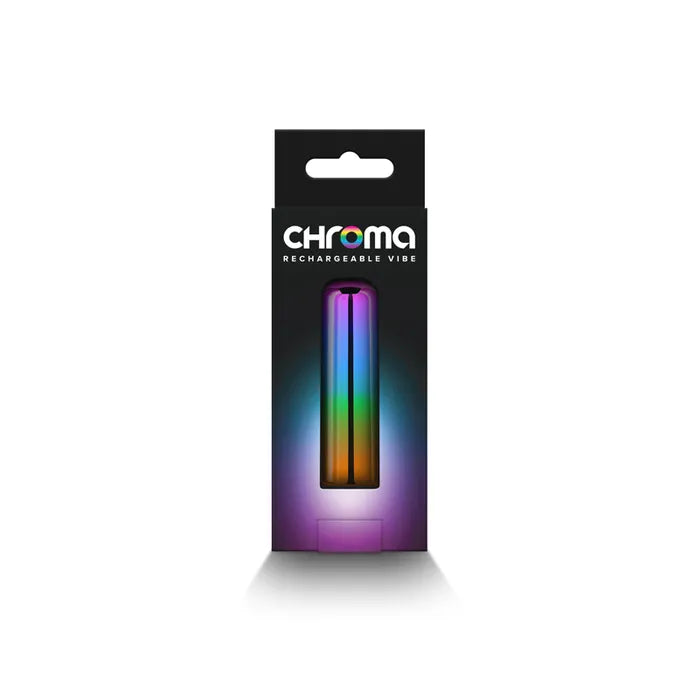 NS Novelties Chroma Rainbow USB Rechargeable Bullet Vibrator Small Metallic Rainbow NS Novelties