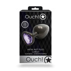 Shots Toys OUCH! Heart Gem Butt Plug With Heart Gem Base Large 9.3cm