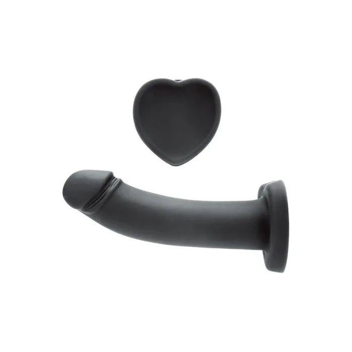 WhipSmart Heartbreaker Dildo With Heart Shaped Base 7 Inch Black WhipSmart