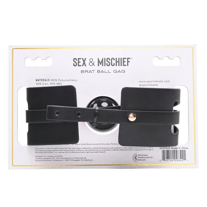 Sportsheets Sex & Mischief Brat Ball Gag Mouth Restraint