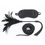Sex & Mischief Shadow Tie & Tickle Kit Beginners Bondage Kit Black Sportsheets
