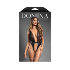 Fantasy Lingerie DOMINA Lock & Key Open Teddy Black - LOVVA