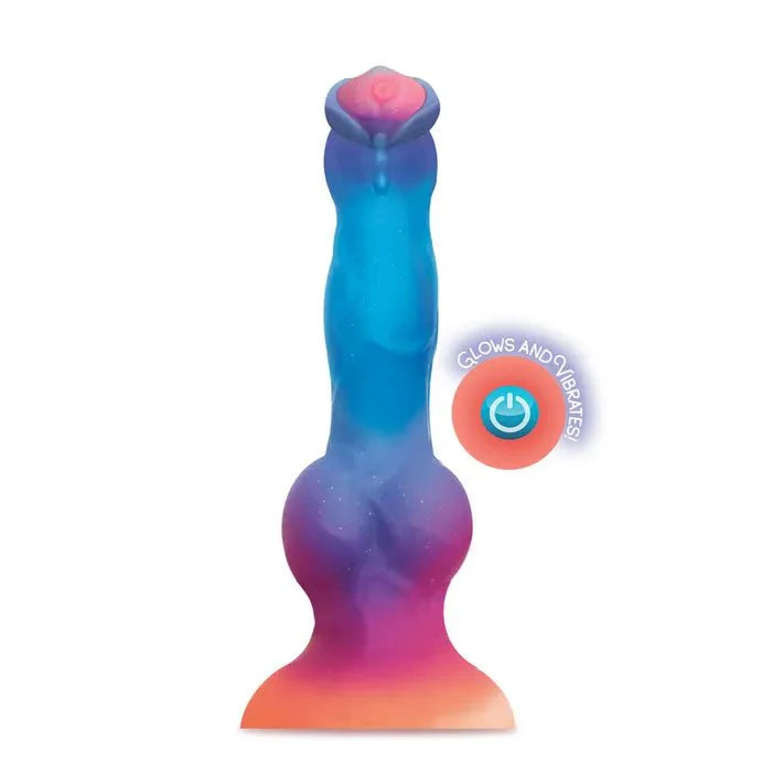 Icon Brands Alien Nation Glo Spot Glow In Dark USB Rechargeable Vibrating Fantasy Dong 21.6cm - LOVVA