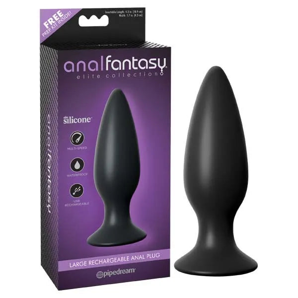 Pipedream Anal Fantasy Elite Collection USB Rechargeable Vibrating Butt Plug Black Pipedream