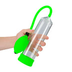 Shots Toys OUCH! Glow In The Dark Classic Penis Pump Clear / Green Shots Toys